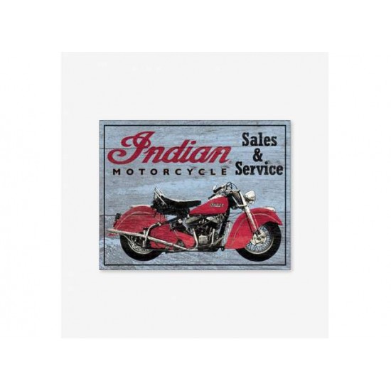 Tac Signs - Plăcuță metalică decorativă [32x41cm] - Indian Sales & Service